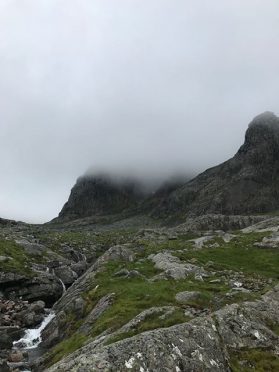 Conditions on Ben Nevis were poor with rain and low cloud when the rescue team set off.