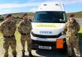 Bomb disposal team officers (left to right) ‘Sticky’ Cunningham, Jon Robinson and Garth Spence