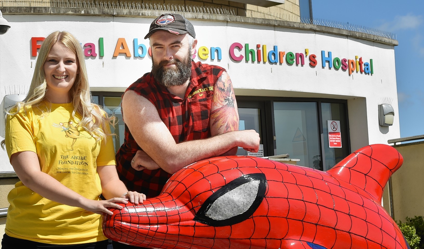 The Granite City Beard and Moustache festival will help to raise cash for The ARCHIE Foundation.
Pictured from left to right: Claire Bush, fundraiser at ARCHIE, and Scot Thompson, organiser of the festival