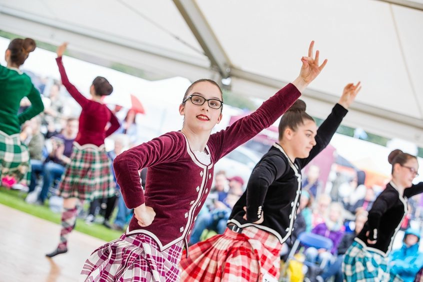 Highland dancing at the Inverness Highland Games.