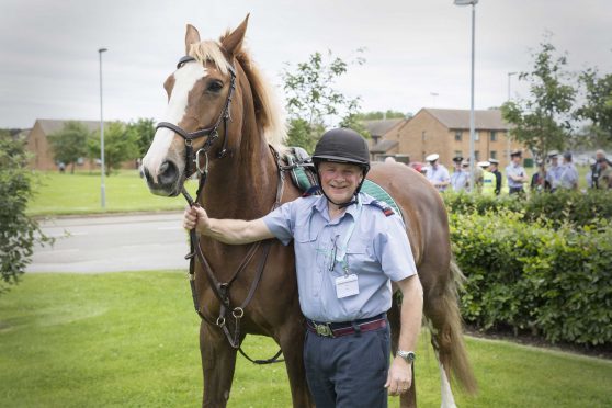 Warrant Officer Ken Prentice after his ride on Red.