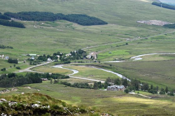 Ledgowan Estate, Achnasheen with the Ledgowan Lodge hidden in the trees centre left. Pictures by Sandy McCook