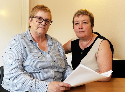 Mary Ramsay from Inverness with MSP Rhoda Grant.