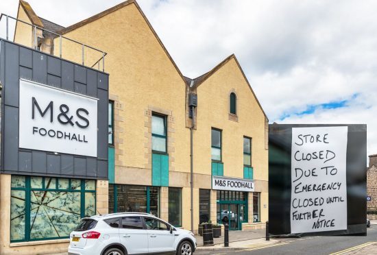 The Marks and Spencer shop was shut for about two hours.