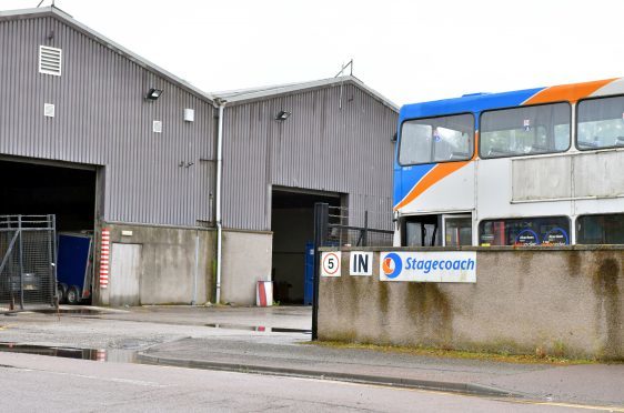 The Stagecoach depot on Hillview Road, Aberdeen. Image: Kami Thomson/DC Thomson.