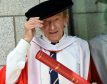 Denis Law receives his honorary degree in Law from Robert Gordon University, July 13 2017.