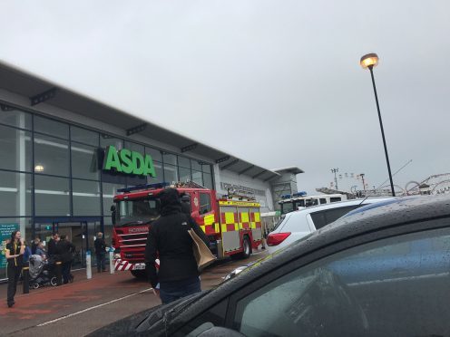 Asda at the Beach Retail Park in Aberdeen has been evacuated following a fire alarm.