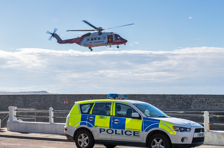 The man was transported to Aberdeen Royal Infirmary by helicopter. Photograph: Brian Smith