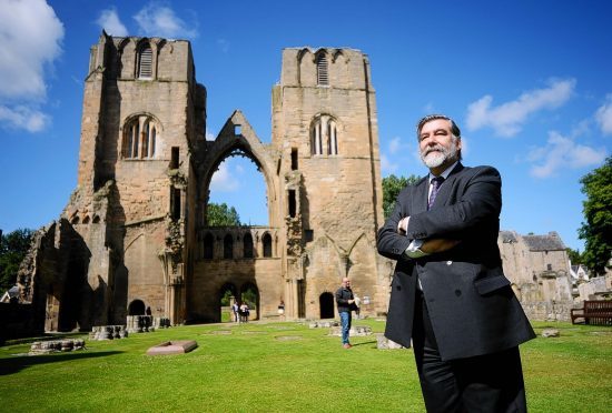 Visit Scotland Chairman, Lord John Thurso at Elgin Cathedral in Moray.