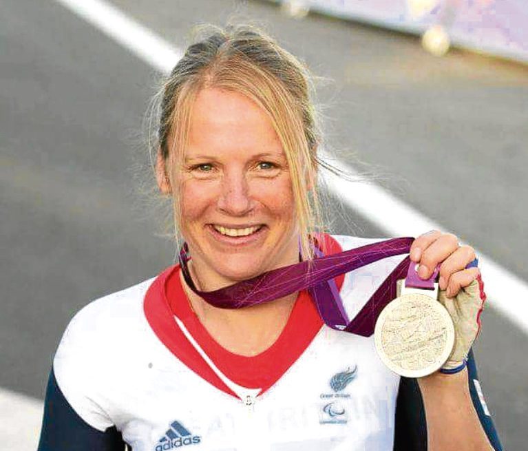 Paralypmian Karen Darke with her silver medal