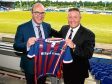 14/06/17 
 TULLOCH CALEDONIAN STADIUM -INVERNESS
 John Robertson is officially unveiled as the new Inverness Caledonian Thistle manager alongside chairman Willie Finlayson (left)