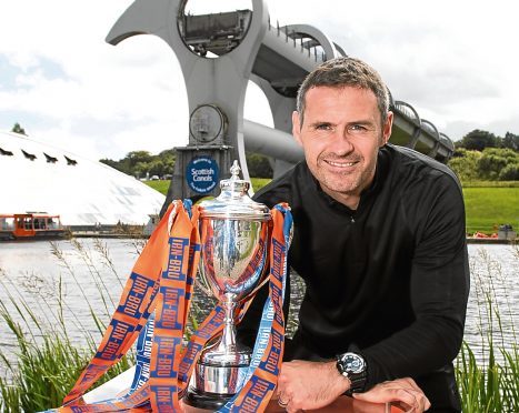 Peterhead's David McCracken at the IRN-BRU Cup Draw.