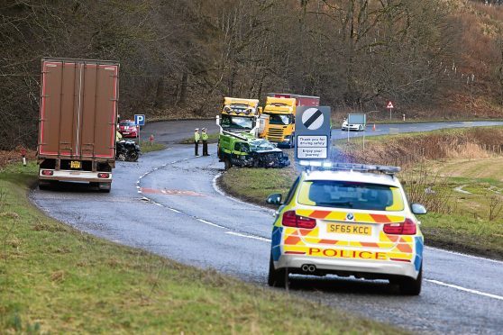 The scene of a serious crash on the A947 earlier this year