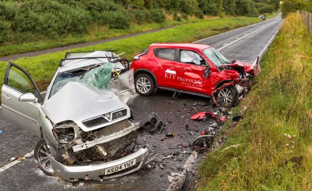 Katharine McLoughlin's Nissan Juke hit Ryan Adamson's Vauxhall Signum after it crossed into the wrong carriageway.