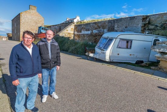 Bill Davidson, chairman of Burghead Community Council and Albert Main, member of Burghead Community Council and neighbour to the dump site.