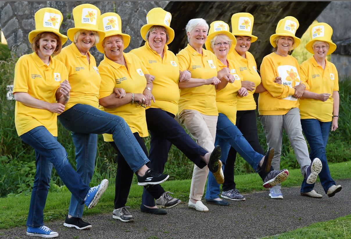 Marie Curie are doing a fundraising charity walk in Ellon.
Picture of the Fundraising Group (L-R) Pamela Cairney, Moira Ironside, Moureen MacDonald, Ann Gammack, Roz Mackie, Anne Simpson, Heather Alexander, Susan Taylor, Olive Murray.
Picture by KENNY ELRICK