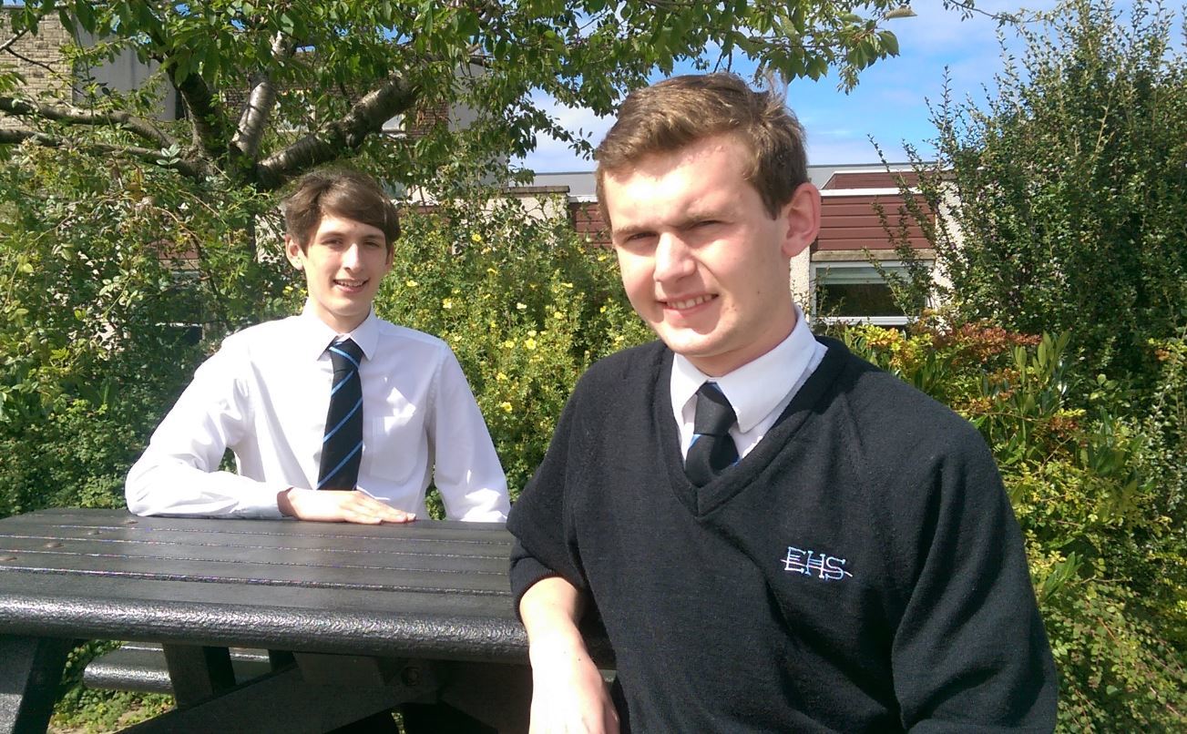 Elgin High School pupils Ciaran Barron and Ryan Lanigan both got perfect exam results.