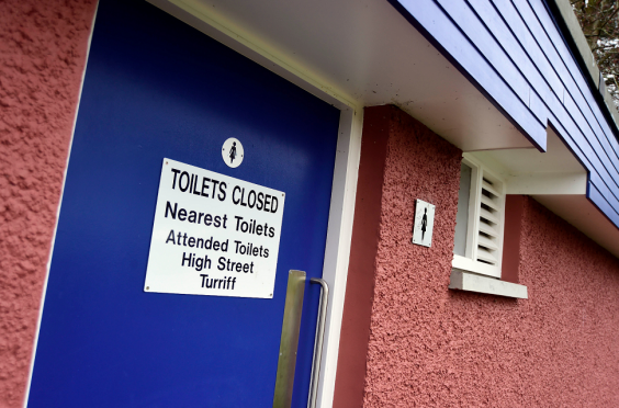 The toilet at the Haughs in Turriff was earmarked for closure.