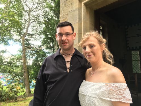 The couple from Helmsdale tied the knot at the chapel at Belladrum