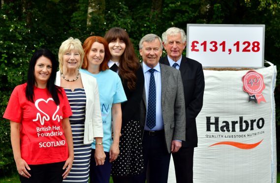 Pictured - L-R Margaret McWilliam British Heart Foundation), Sheena Dunsmore (Kidney Kids Scotland), Moureen Wilson (corr)(CLAN), Claire Henderson (JDRF), Graham Baxter MD and Peter Kenyon chairman.
Picture by Kami Thomson