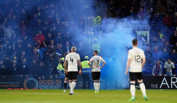 The scene on the day of the Highland derby