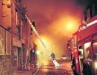 Firefighters tackle the fatal fire in High Street, Fraserburgh, in 1998