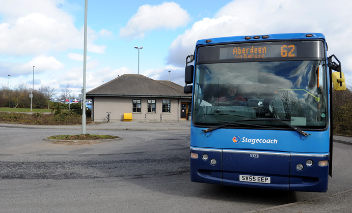 There has been a decline in passengers using the Ellon park and ride.