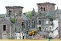 Demolition work at the old Craig Dunain Hospital in Inverness in 2017.