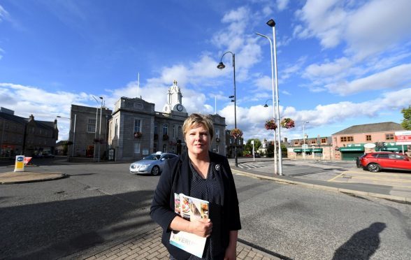 Councillor Judy Whyte in Inverurie Town Centre. (Picture: Kami Thomson)