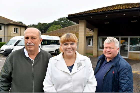 Dialysis patients Angus Simpson, Lindsey Wood and Colin Lawson. (Picture: Kami Thomson)