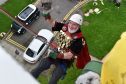 The annual Archie abseil was held at Aberdeen Children's Hospital. 
76 year old Ralph Skene, a Shetland Viking absailed.
Picture by COLIN RENNIE  August 12, 2017