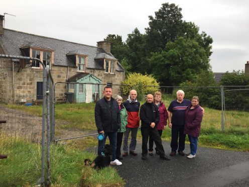 Some of the objectors (L-R) Dominic Grigor, Margaret Glennie, Dennis Glennie, John Innes, Linda Webster, Alex Grant and Margaret Grant