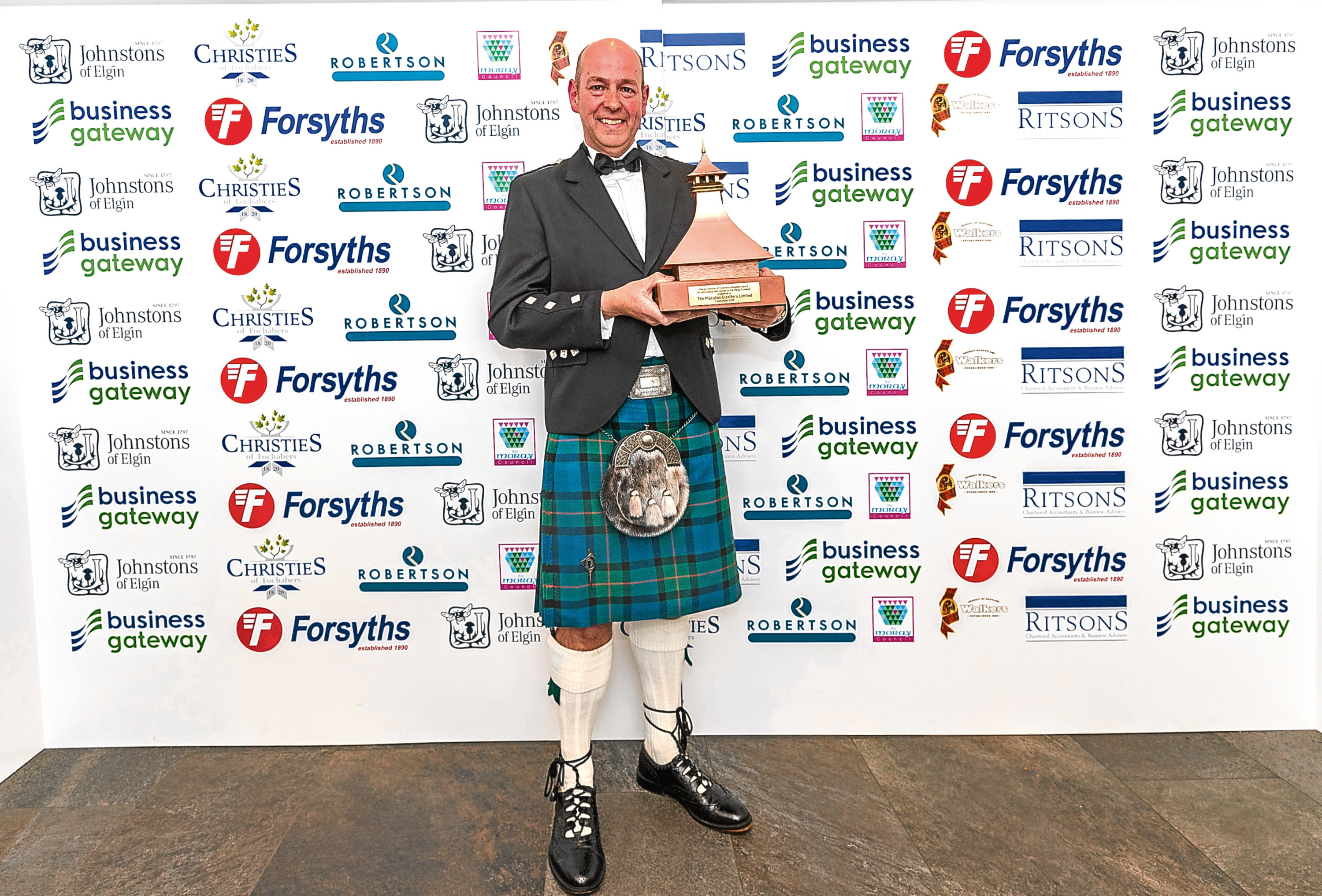 Graham Macwilliam of The Macallan, winners of Moray Main Business Award