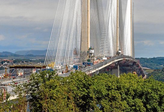 Queensferry Crossing in the Firth of Forth