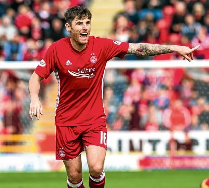 Greg Tansey in action for Aberdeen