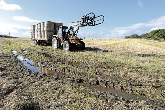 Wet ground conditions are causing a headache for farmers across Scotland