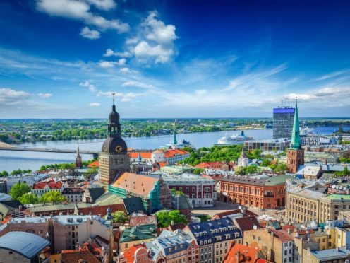 An aerial view of Riga.