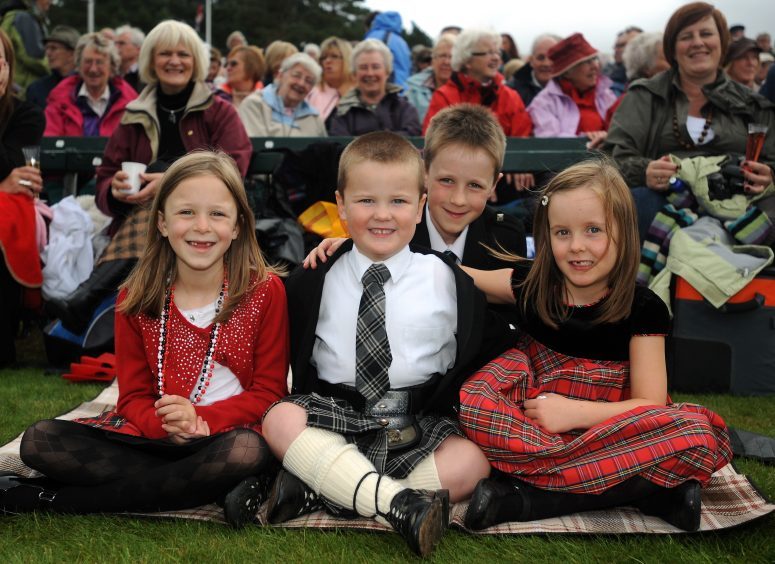 Pictured L-R are: Moly Clark, Brodie Forsyth, Matthew Clark and Ailie Forsyth at the 2009 Gathering.