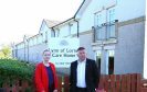 Concerned councillors Roddy McCuish and Julie MacKenzie outside the Lynn of Lorne care home