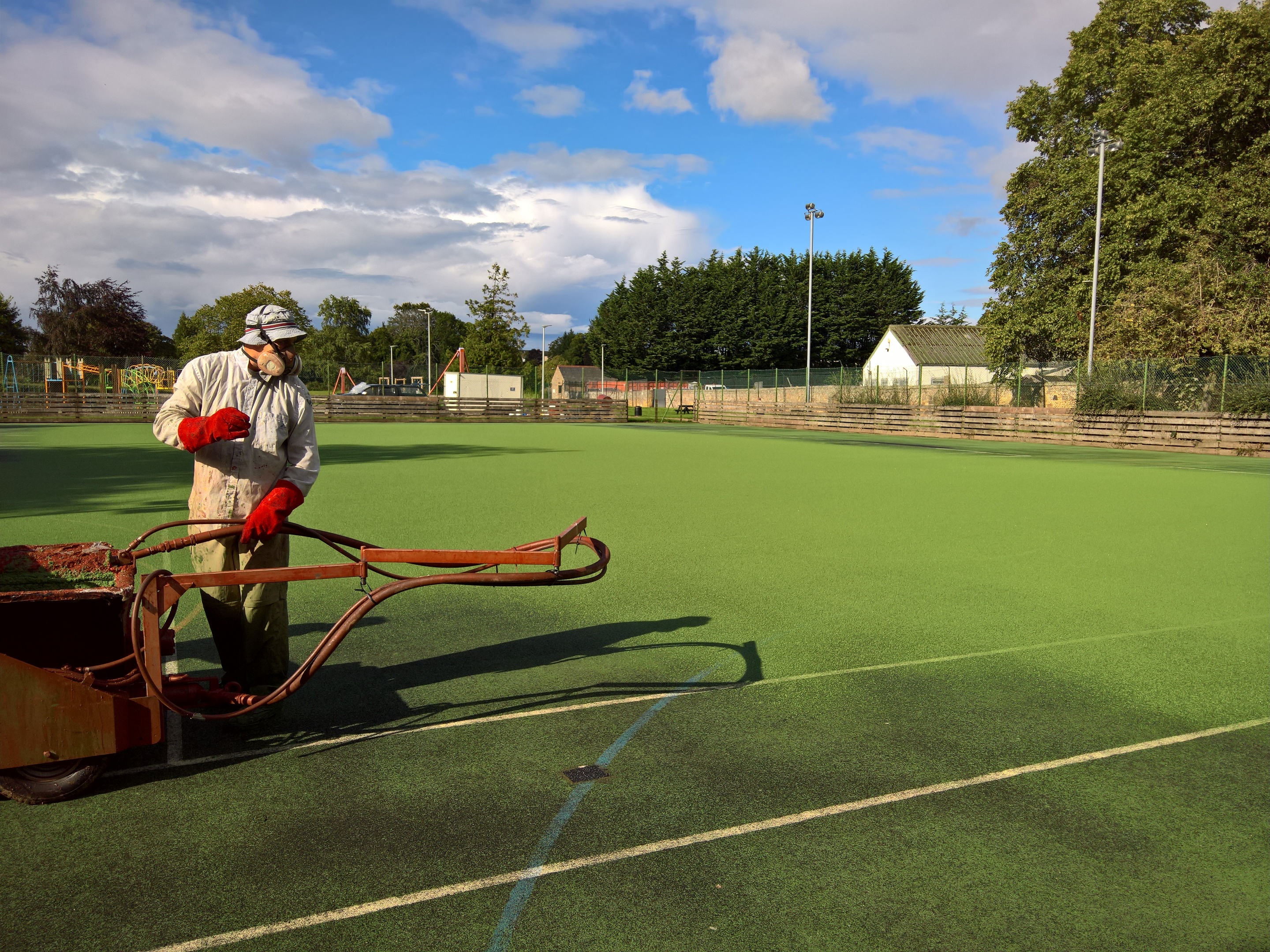 The courts at Cooper Park now have an all-weather surface.