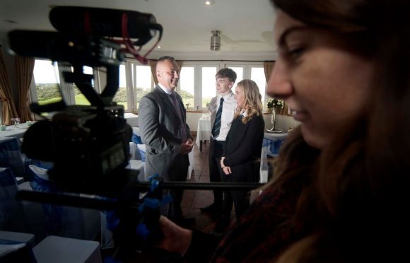 Elgin High School pupils Fraser Duncan and Tilly Stewart interview CCL director David Pickering about his job.