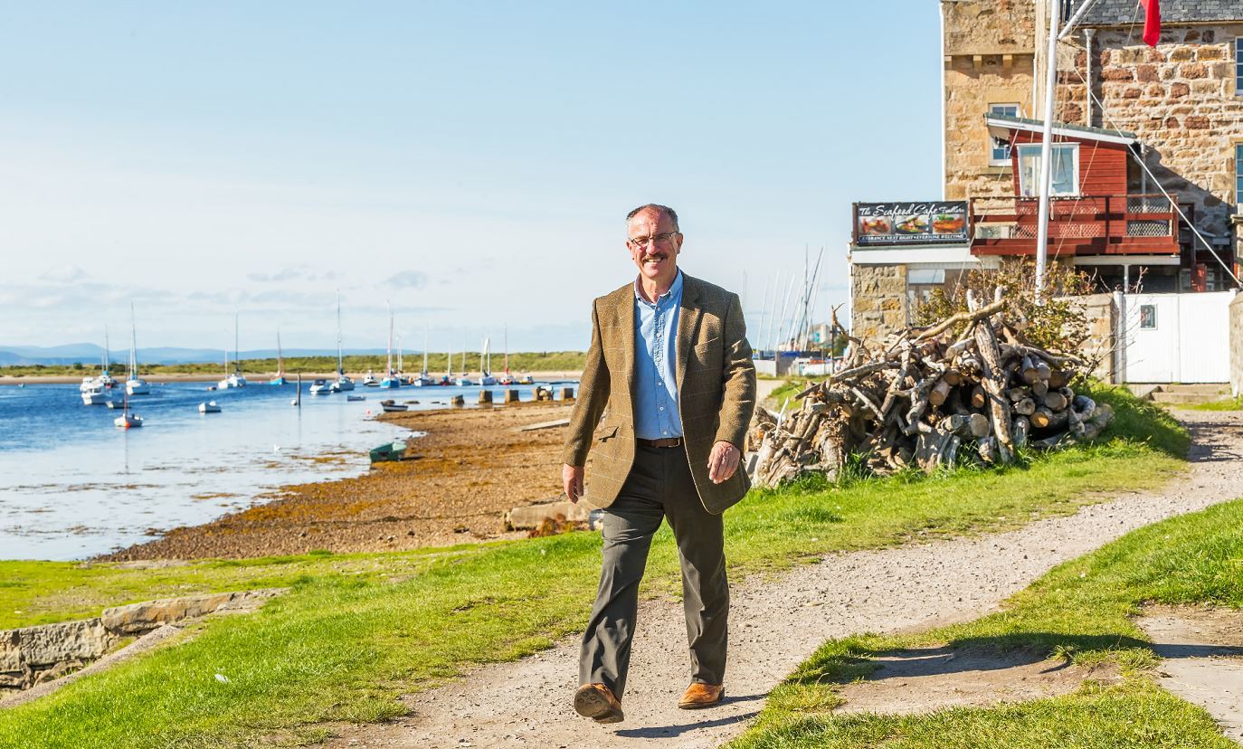 Frank Allan, chairman of the Findhorn Village Conservation Company, is eager to improve access to the shore of Findhorn Bay.