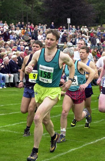 Competitors get underway in the hill race in 2005
