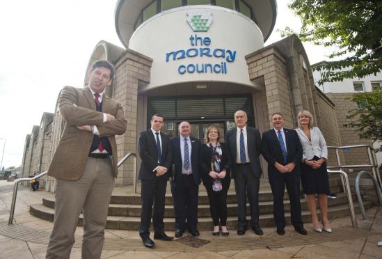 Scottish Office minister Lord Ian Duncan, pictured left, met Moray MP Douglas Ross and senior council figures about the city deal in Elgin.