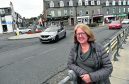 Councillor Isobel Davidson in the centre of Ellon where a gang of youths are causing a nuisance on bikes.    
Picture by Kami Thomson