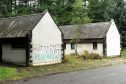 The former Daviot Woods Tourist Information office which has recently be daubed with graffiti. Pic by Sandy McCook.
