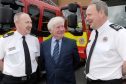 (L-R) Area Commander for the Highlands and Islands, John MacDonald, Chairman Pat Watters and Senior Fire Officer Alasdair Hay. Picture by Sandy McCook.