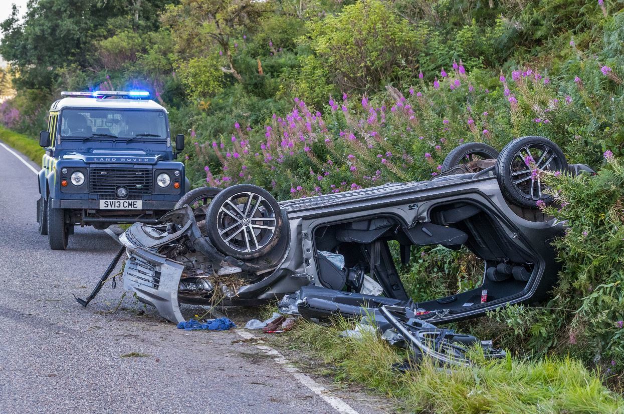 The driver had to be cut free from the Volkswagen Golf.