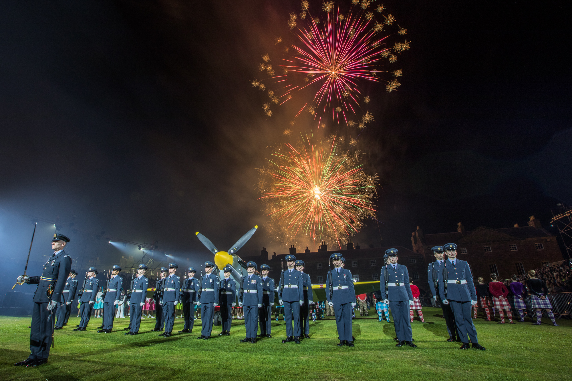 A spectacular fireworks display brought the Highland Military Tattoo at Fort George to a close.