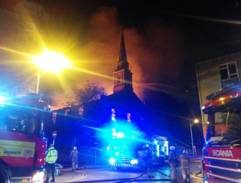Residents evacuated after church fire in Dundee